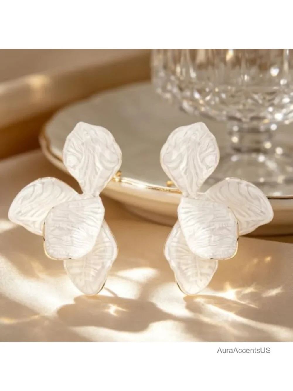 Flower Statement Earrings Women Chunky Drop Floral Stud Jewelry Trendy